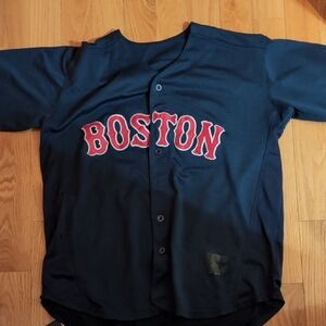 Majestic Boston Baseball Jersey - Navy Blue